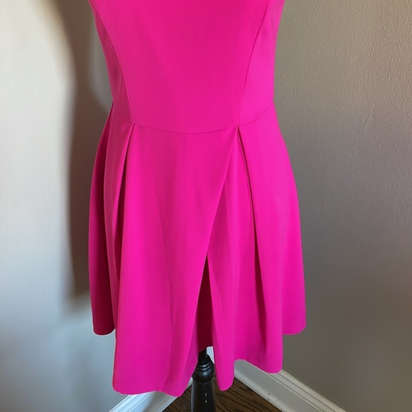 Adelyn Rae fuschia dress Adelyn Rae Cage Back Skater Dress - Picture 7 of 12